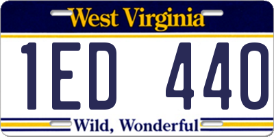 WV license plate 1ED440