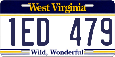 WV license plate 1ED479