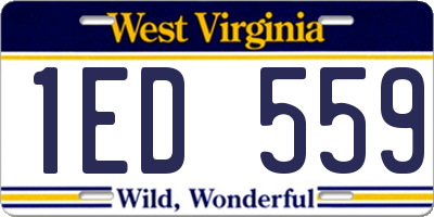 WV license plate 1ED559