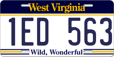 WV license plate 1ED563