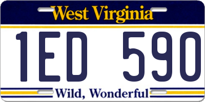 WV license plate 1ED590