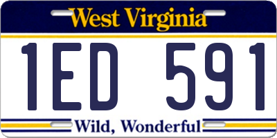 WV license plate 1ED591