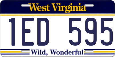 WV license plate 1ED595