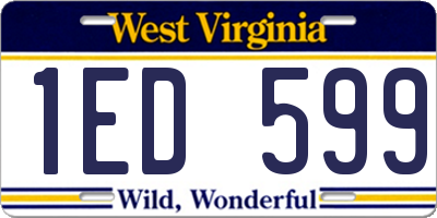 WV license plate 1ED599