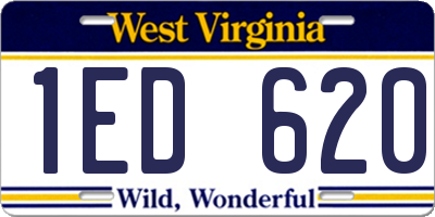 WV license plate 1ED620