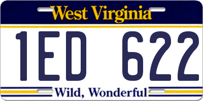 WV license plate 1ED622