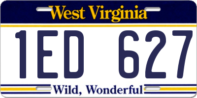 WV license plate 1ED627