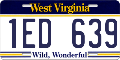 WV license plate 1ED639