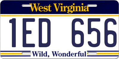 WV license plate 1ED656