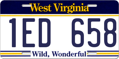 WV license plate 1ED658