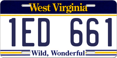 WV license plate 1ED661