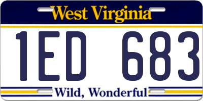 WV license plate 1ED683