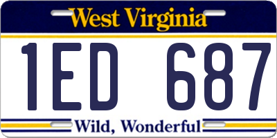 WV license plate 1ED687