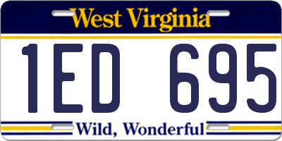 WV license plate 1ED695