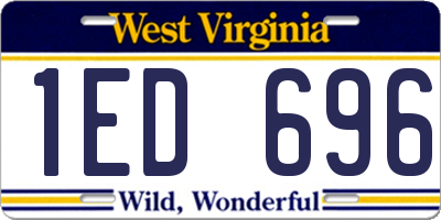WV license plate 1ED696