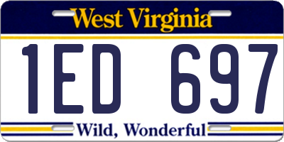 WV license plate 1ED697