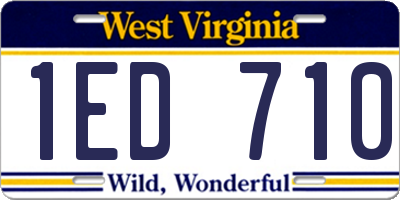 WV license plate 1ED710