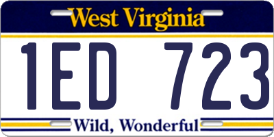 WV license plate 1ED723