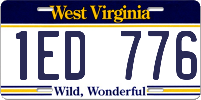 WV license plate 1ED776