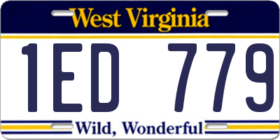 WV license plate 1ED779