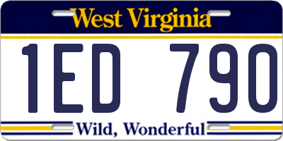 WV license plate 1ED790
