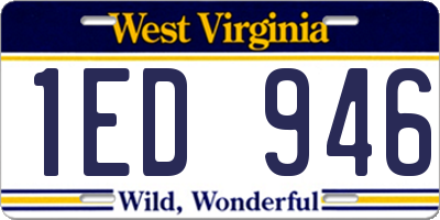 WV license plate 1ED946