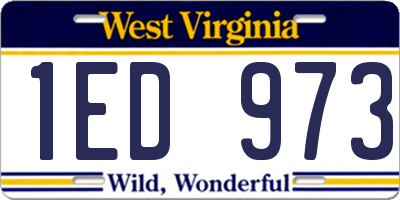WV license plate 1ED973