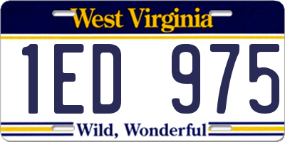 WV license plate 1ED975