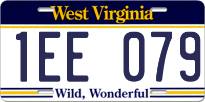 WV license plate 1EE079