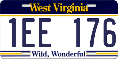 WV license plate 1EE176