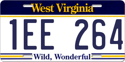 WV license plate 1EE264