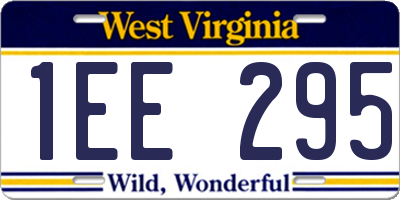 WV license plate 1EE295
