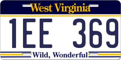 WV license plate 1EE369