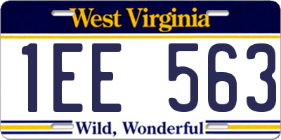 WV license plate 1EE563