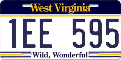 WV license plate 1EE595