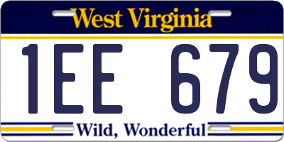 WV license plate 1EE679