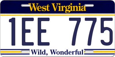 WV license plate 1EE775