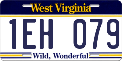WV license plate 1EH079