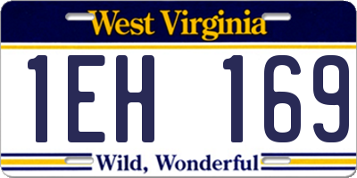 WV license plate 1EH169