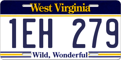 WV license plate 1EH279