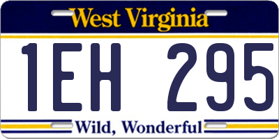 WV license plate 1EH295