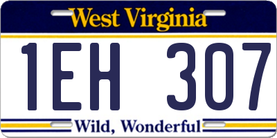 WV license plate 1EH307