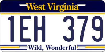 WV license plate 1EH379