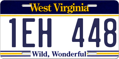 WV license plate 1EH448