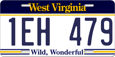 WV license plate 1EH479
