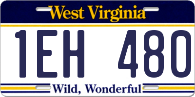 WV license plate 1EH480
