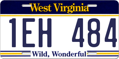 WV license plate 1EH484