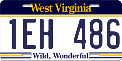 WV license plate 1EH486