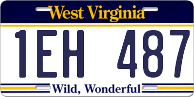 WV license plate 1EH487