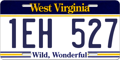 WV license plate 1EH527
